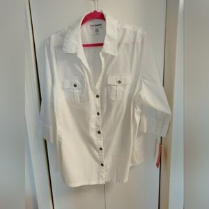 C. D. Daniels blouse, NWT, white, 3X